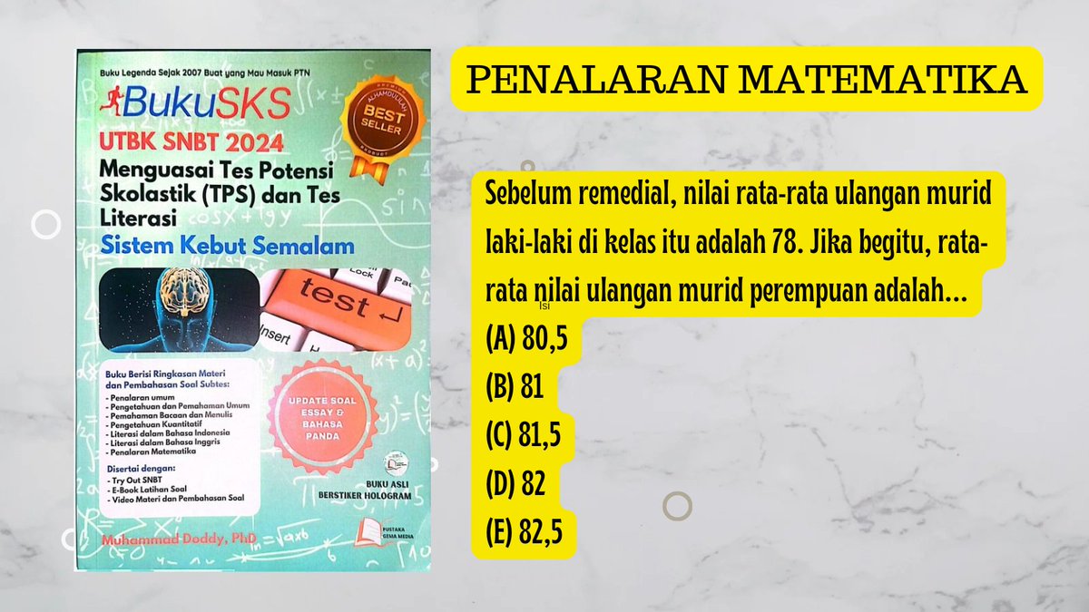 Pertanyaan seperti  ini jawaban ada buku SKS UTBK SNBT 2024, yang pasti mendampingi mu hingga kampus tujuan mu
#pustakagemamedia
