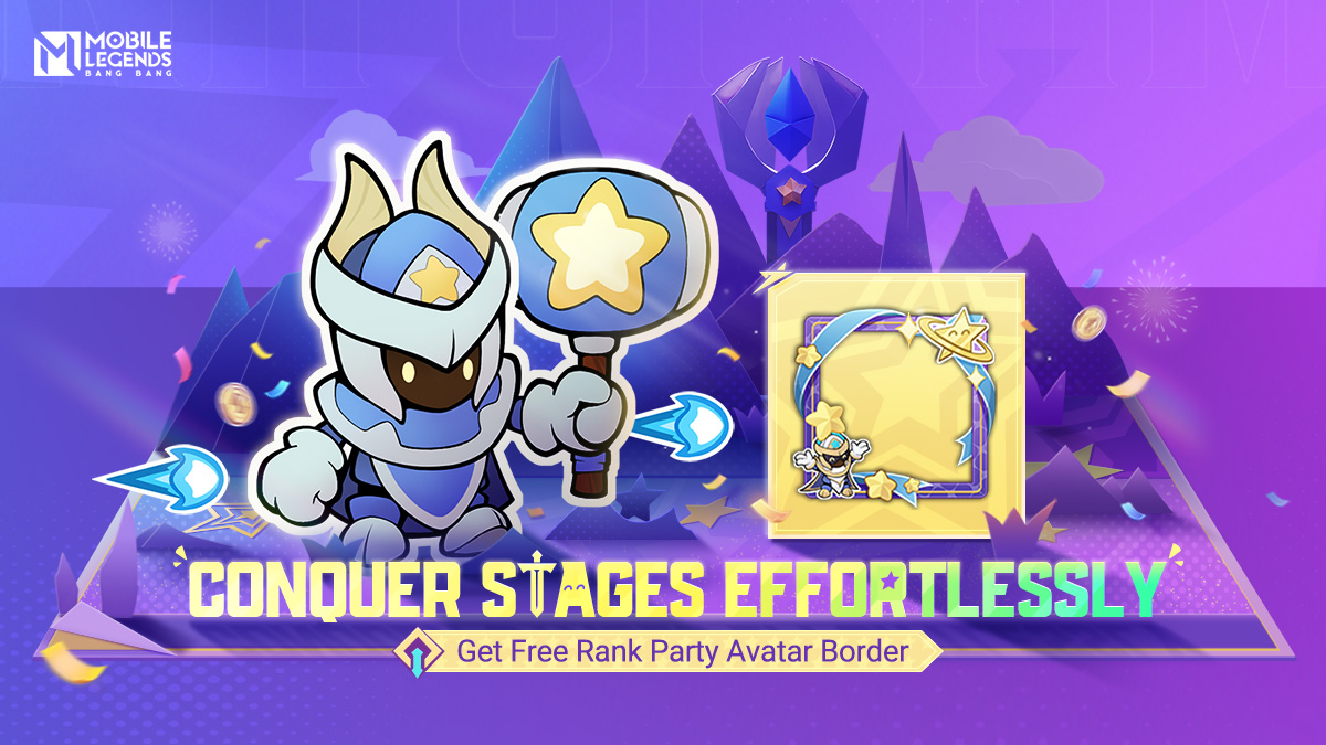 Gear up for the Rank Party warm-up event, 'Star Quest,' kicking off on 05/04! Dive into our engaging mini-game, conquer stages, and secure the 2024 Rank Party Avatar Border for free! #MobileLegendsBangBang #MLBBRankParty