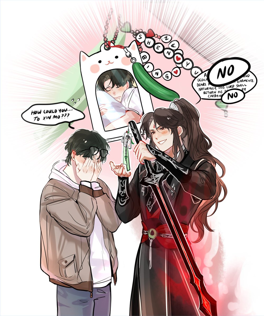 ok, but what if bingge decorated xin mo like a kpop stan and made it shen yuan themed. for kawouwu (tumblr) who requested bingyuan sillies! ty for donating to @SVSSSAction! #svsss