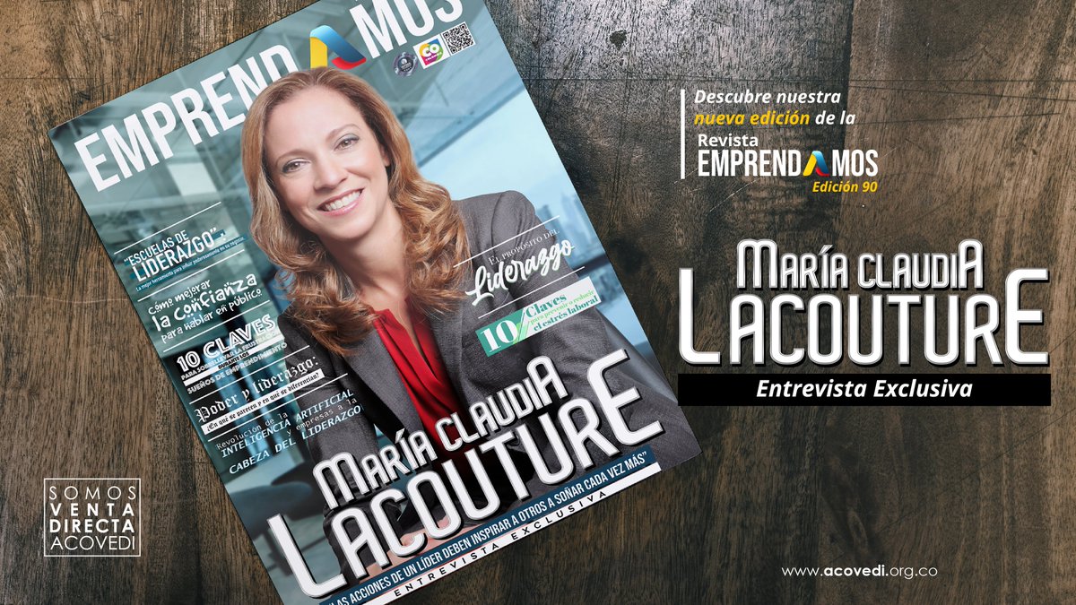 Ya llegó la nueva edición de #RevistaEMPRENDAMOS con María Claudia Lacouture, con secretos del liderazgo, la determinación y el éxito en una inspiradora entrevista. Además, conoce las mejores claves para el desarrollo del emprendimiento en Colombia. Aquí: bit.ly/3UCY9nf