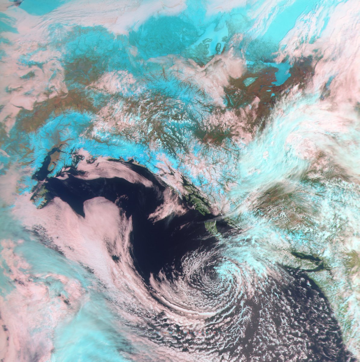 A good look into the Arctic from METEOR-M2-3 from today.