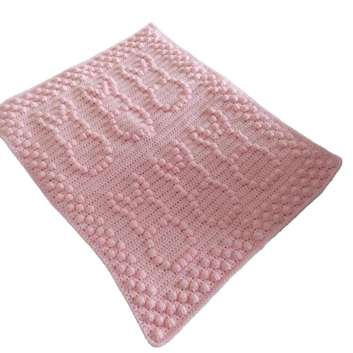 Welcome your new baby with this adorable pink crochet blanket, featuring a cute puff bobbly bunny pattern. Perfect for your nursery or as a thoughtful gift! Shop now on #Etsy: knittingtopia.etsy.com/listing/131240… #knittingtopia #NewMum #BabyBlanket #MHHSBD #craftbizparty #babyshowergifts