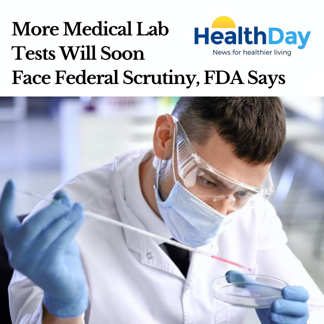 Laboratory tests used by millions of Americans are soon to be regulated by the U.S. Food and Drug Administration, the agency announced Monday. healthday.com/health-news/ge… #MedicalDevices #FDARegulation #LabTesting #HealthcareNews #HealthTech #HealthcareRegulation #MedicalInnovation