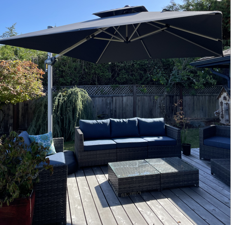 Embrace the gentle embrace of dawn beneath your umbrella, where each ray of sunlight is softened, and every step is guided by its comforting shade.

 #patiolife #Patioumbrella #Outdoorentertaining  #outdoorliving #relaxationStation #sunprotection
40分钟查看翻译