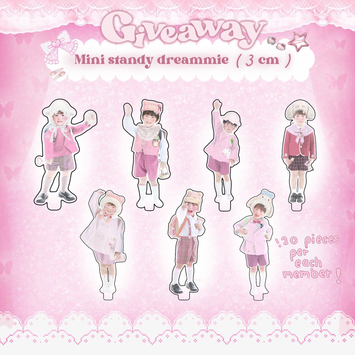 ˗ˏˋ ꒰ pls  kindly rt .ᐟ ꒱ ˎˊ˗
       
 𓍢ִ ໋ Giveaway for nctzen 🐰ྀི 
 
—; ⋆⑅ 🩰 mini standy ( 3cm) ☆
10 pieces per each member ೀ

date ; 22 june 2024
time ; tbc
location ; Rajamangala National Stadium

#NCTDREAM_THEDREAMSHOW3_in_BKK