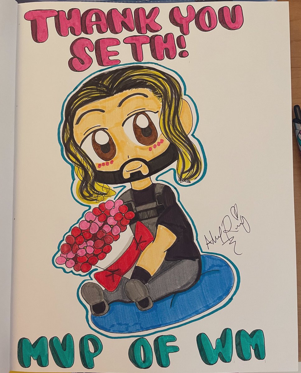 crimsonmanic24's tweet image. ~Appreciation Artwork~
Seth Rollins is the MVP of Wrestlemania. He deserves some flowers 💐 
#ThankYouSeth
#SethRollins #TheVisionary #MondayNightRollins #DripGod #chibi #fanart #artwork