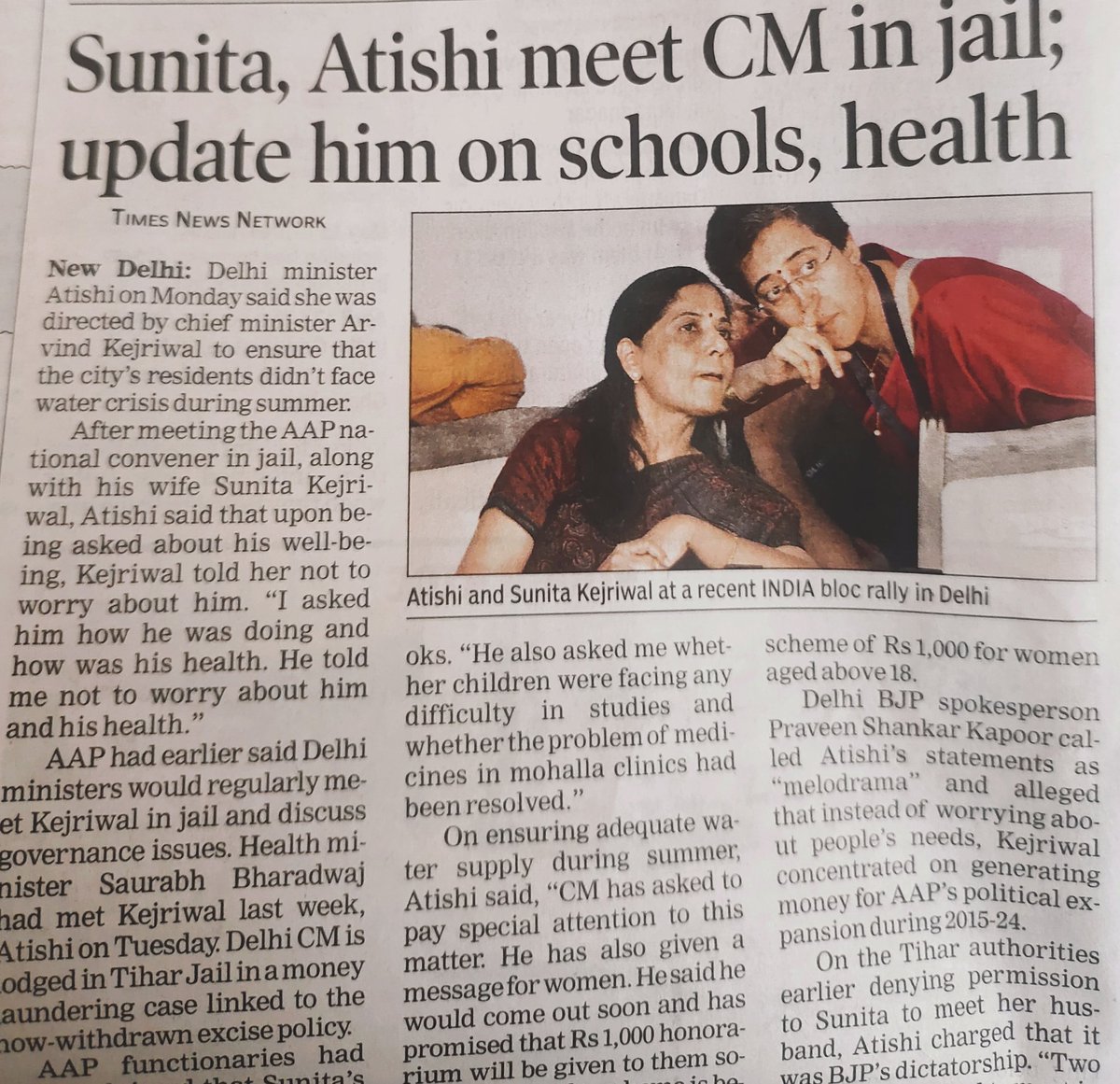 Sir!We upgraded #delhi schools. They  compare to any school in West, text books r supplied after exams r over as they study with help of Google & Staff is 💯% efficient. Health: In every mohala built Hospital equiped wid modern equipt & qualified doctors. Rest assured don't worry