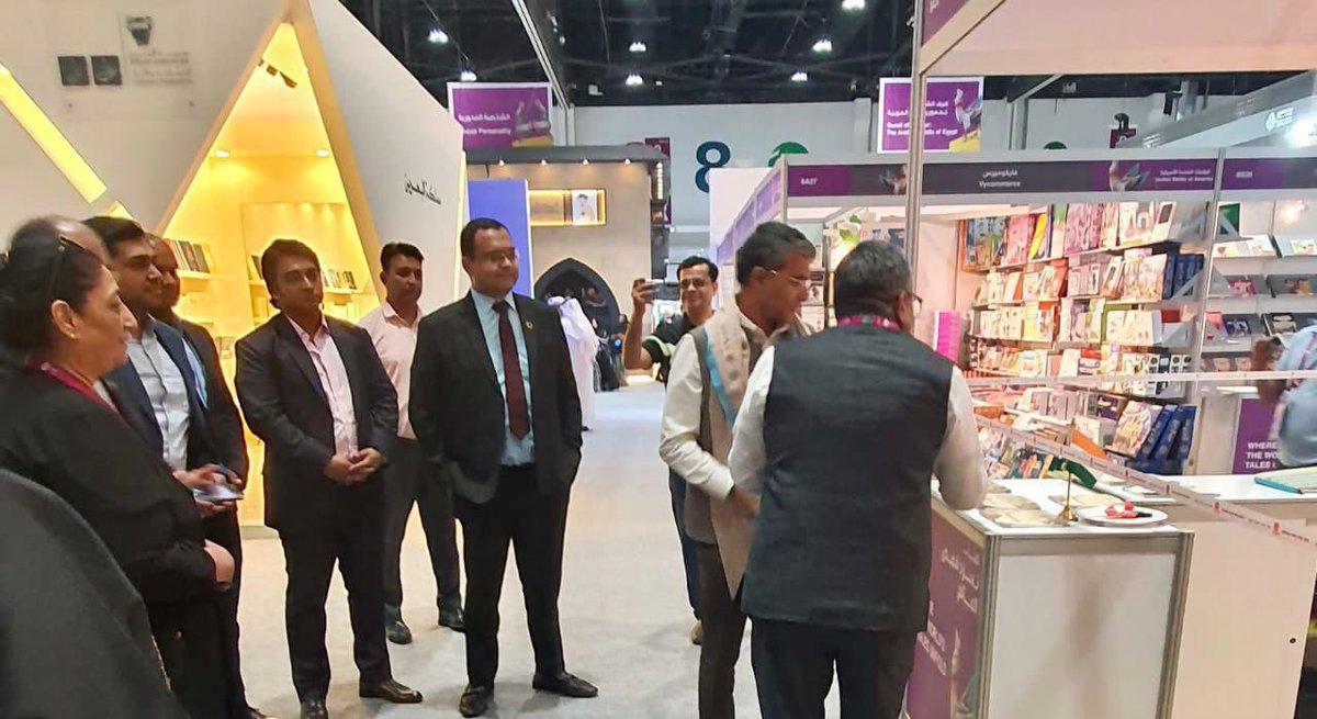 The #INDIA Stand at Abu Dhabi International Book Fair 2024 (29 April to 05 May) was inaugurated by Shri A. Amarnath, Charge d'Affaires and Deputy Chief of Mission at the Embassy of India in Abu Dhabi, UAE @indembAbuDhabi, in the presence of Shri Aneez Sahal (IFS) Third Secretary…