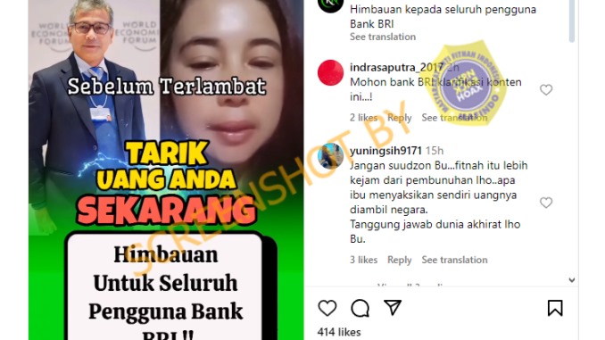 _akufarida's tweet photo. rupa nya masih ada ya hal hal kaya gini yg menggiring opini publik, #WaspadaHoaxUangHilang yg mengkaitkan dgn bank bri, itu ga bener ya, pihak bank sudah mengklatifikasi  

linknya ada disini 
https://t.co/Fc2M8eDUBc https://t.co/9m8gWbAHMd