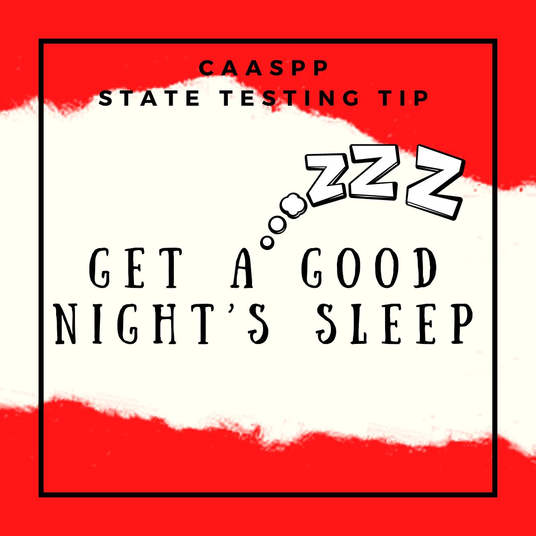 Hey Hawks! State testing starts next week. Here’s some tips to help prepare for them. #wgis #walnutgrove #wcusd #gohawks #hawksrock #testing #getsomesleep @WalnutGroveInt @WestCovinaUSD