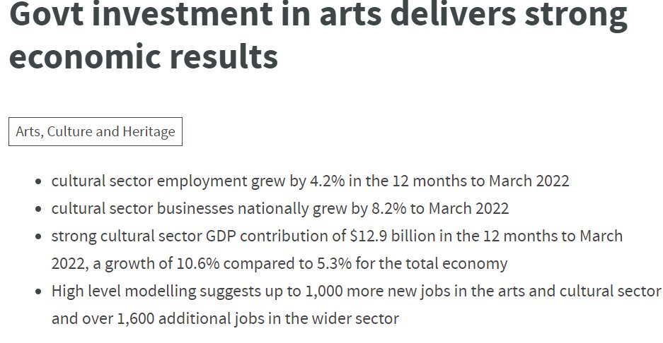 @chrisuxonmp @dbseymour - ignorant of the scope of  both the social and economic benefits of the Arts!  It is embarrassing. How can we stand in the presence of economies which nourish the  Arts. How  embarrassing is @actparty