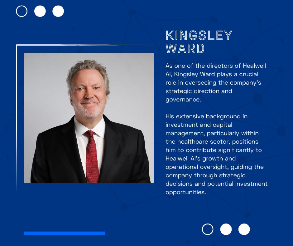 Meet Kingsley Ward: His extensive experience in private equity and strategic investment helps to steer HEALWELL AI's mission in advancing AI for preventive healthcare. His leadership is pivotal as we navigate the future of health tech. #HEALWELLAI