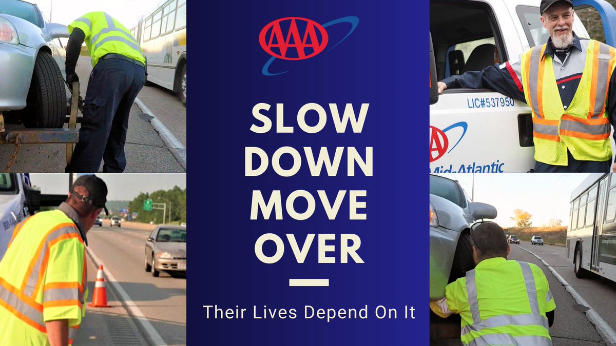 Stay focused on the road. When you see first responders working roadside, remember to slow down and, if safe to do so, move over a lane to give them space. It's not only the right thing to do, it's the law. @AAAClubAlliance