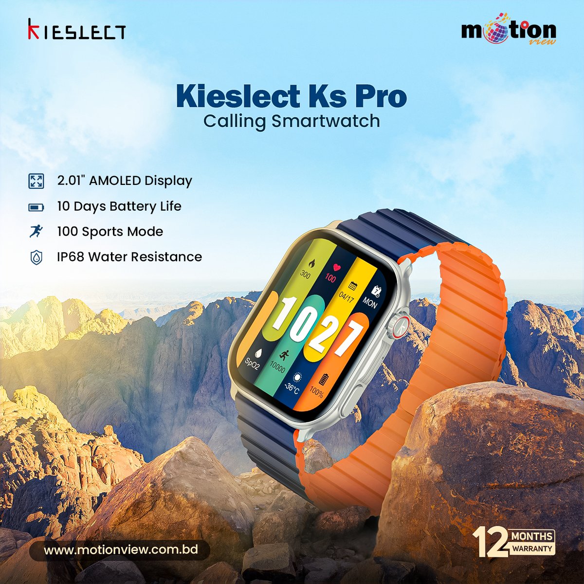 Are you looking for a smartwatch? Have you seen Kieslect KS Pro? Stylish, fitness tracking has it all! What do you think? 😎

#Motionview #KieslectKSPRO #AMOLED #FitnessTracker  #IP68