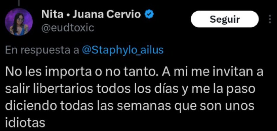 Quién fue el asqueroso??? Entiendo que esté difícil para ponerla, pero Nita?!?!?  Ese es un nivel superlativo de desesperación o depravación.  No sean degenerados, tengan dignidad.