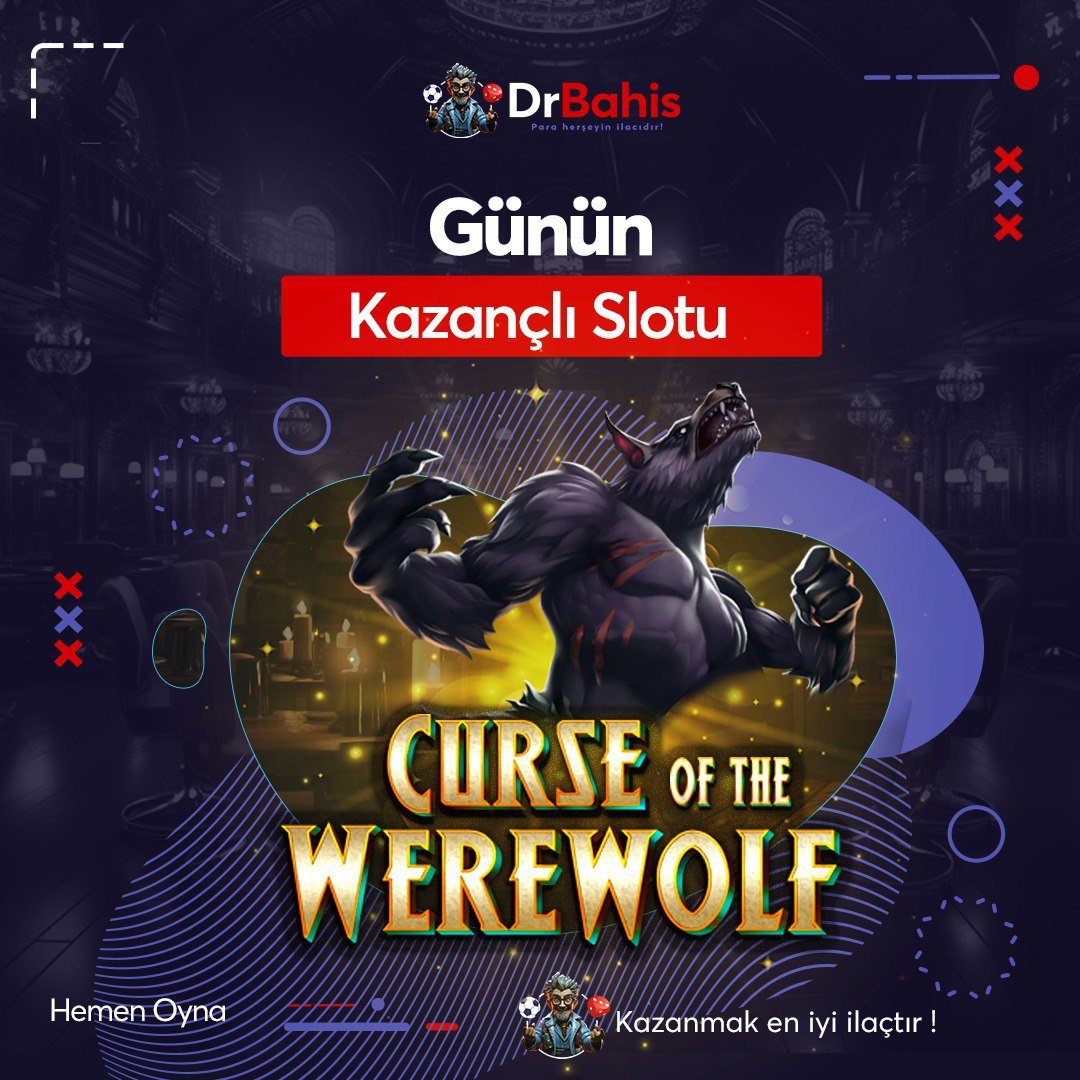 💊 DOKTORUN GÜNLÜK ÖNERİSİ! 💊 👨‍⚕️Doktorunuz size bugün CURSE OF THE WEREWOLF'u öneriyor! #Casino 💉En sağlıklı #slot önerileri için #DrBahis'i tüm platformlardan takip etmeyi unutmayın. Detaylar Bio linkte !