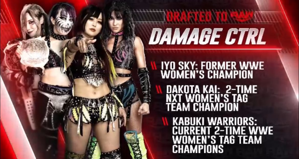 First round #WWEDraft picks. #DamageCTRL on Monday night RAW!!!👋🏻 #WWERaw @WWE