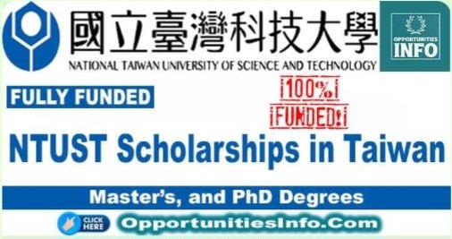 NTUST Scholarships in Taiwan 2024-25 [Fully Funded] | Study in Taiwan

Apply Now: opportunitiesinfo.com/ntust-scholars…

#opportunitiesinfo #scholarships2024 #scholarships #studyineurope #taiwan #fullyfundedscholaships #scholarshipswithoutielts #taiwanuniversities #studyabroad #studyintaiwan