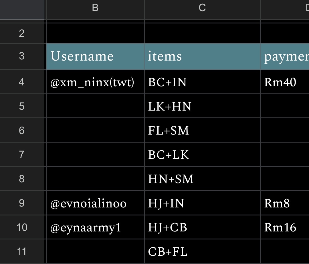 Hi @xm_ninx @eynarmy1 since pob tak sama as yg kita predict so need to go throught IT for unit yang takde dalam senarai. 
@xm_ninx bc+in , hn+sm ( 3 slot for IT)
@eynarmy1 Cb+fl ( 1slot IT)
I have 1 extra slot since one of the buyer want refund if anyone interested lmk. Rm8