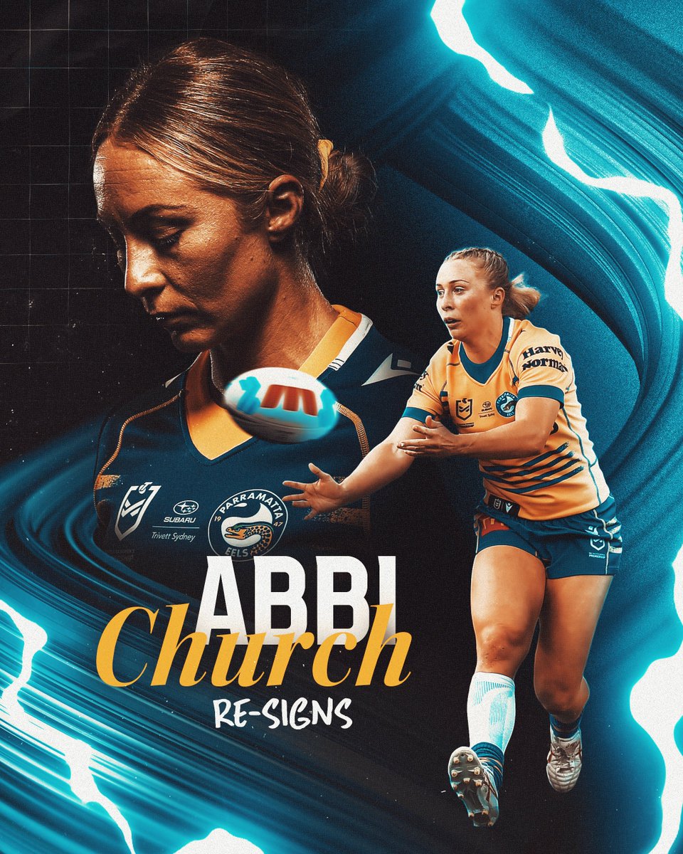 SECURED 🔒 Abbi Church re-signs until 2026! ✍️ 👉 eels.co/NRLW2024 #PARRAdise #NRLW