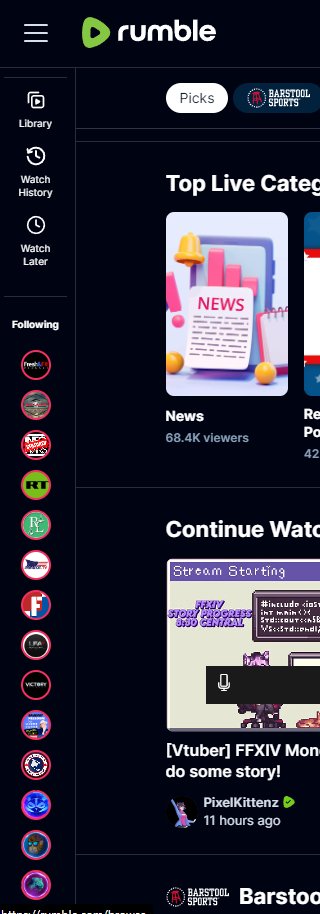 I'm really starting to appreciate the thought in the @rumblevideo #uiuxdesign of them putting live streams at the top of the list on the left. It would be nice to be able to filter them more, but it makes finding friends a lot easier when they post that they're #livestreaming…