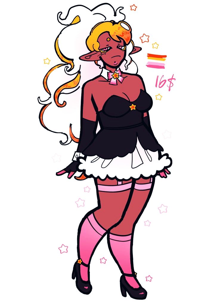 Lesbian octo adopt for the end of lesbian visibility week yay ‼️ Shes 16$ CAD