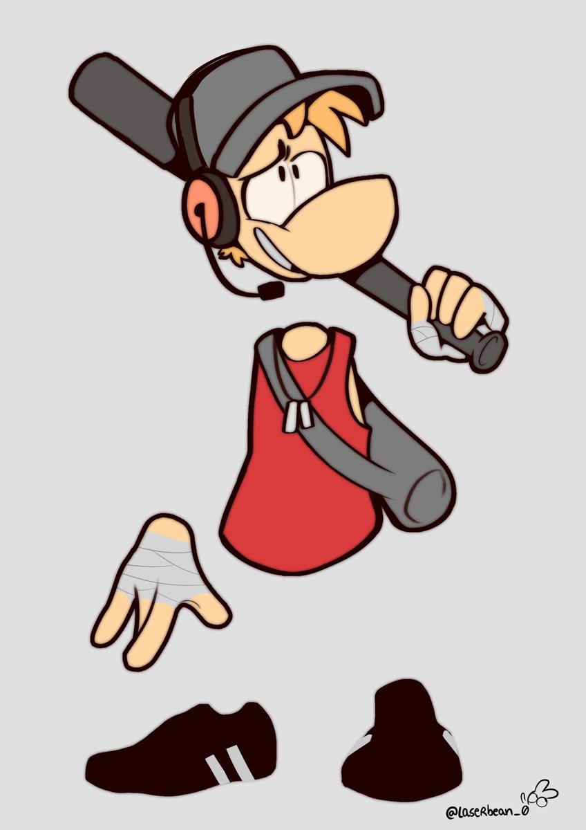 I just combined two of my hyperfixations, that's it #rayman #tf2