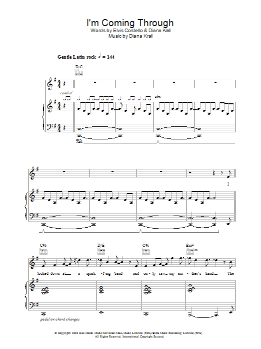 Diana Krall I'm Coming Through Sheet Music Notes freshsheetmusic.com/diana-krall-i-… #dianakrall #jazz #music