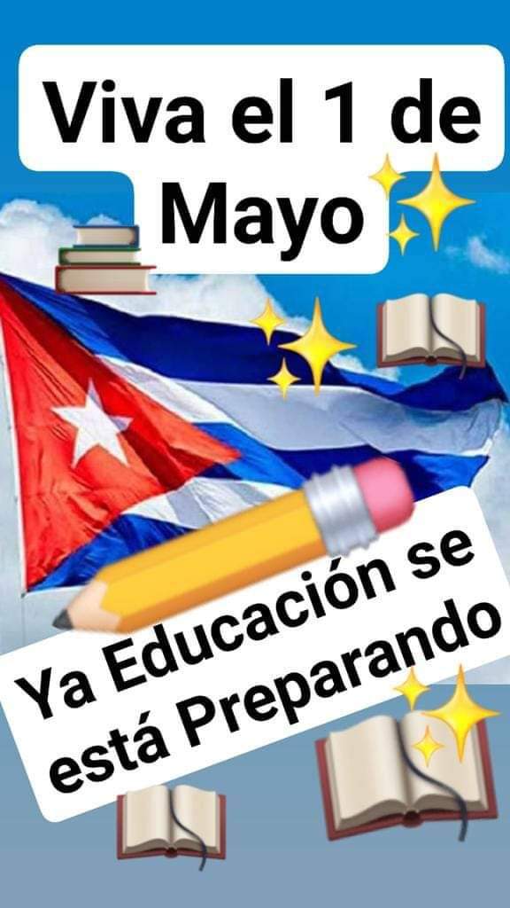 Por un 1ro de Mayo ,lleno de Compromisos y Victorias,  nos vemos todos los Educadores Pineros 
#PorCubaJuntosCreamos
#ACubaPonleCorazón
#CubaMined
#EducaciónIsladelaJuventud