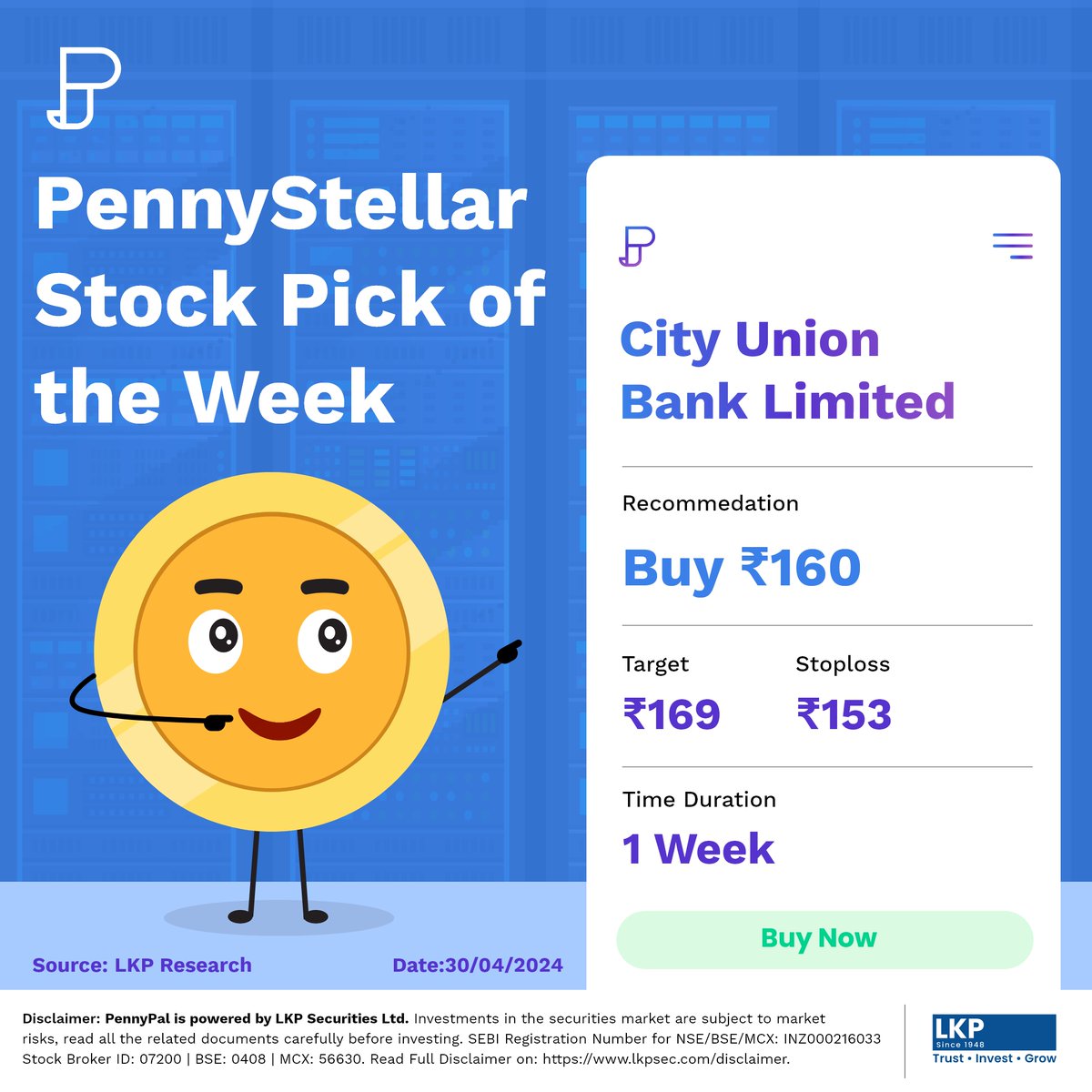 Hey everyone, PennyStellar just dropped a solid stock pick after some thorough research. Time to update those portfolios!

#pennypal #cityunionbank #investingtips #stocktips #stockmarketindia #stockinfocus #stocktowatch #ShareMarketNewsToday #stockmarketnews #stockmarketinvesting