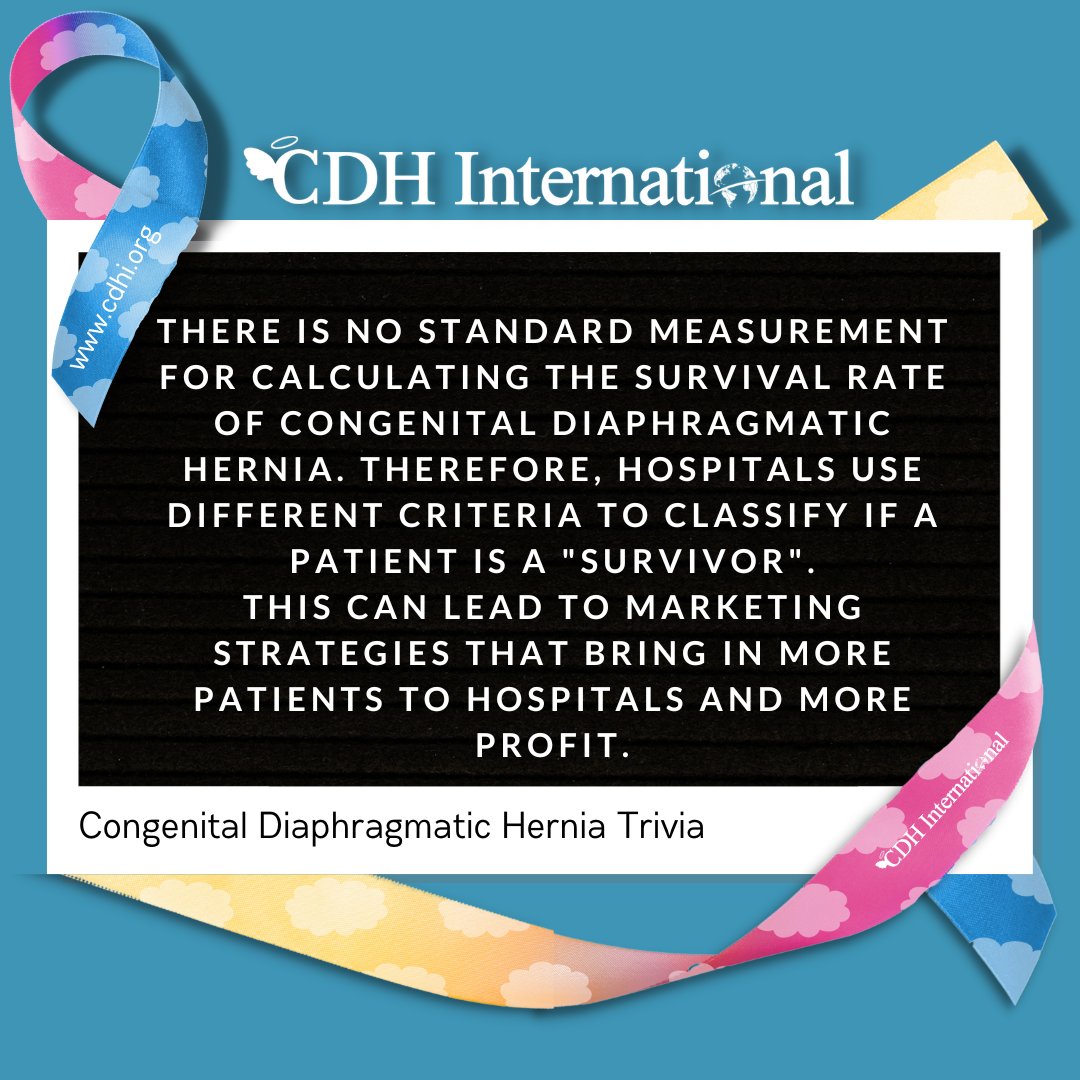 Congenital Diaphragmatic Hernia Trivia Did you know? cdhi.org #graphicownedbyCDHi #cdhawareness #cdhawarenessmonth #cdh #cdhfacts #congenitaldiaphragamatichernia #cdhinterntional