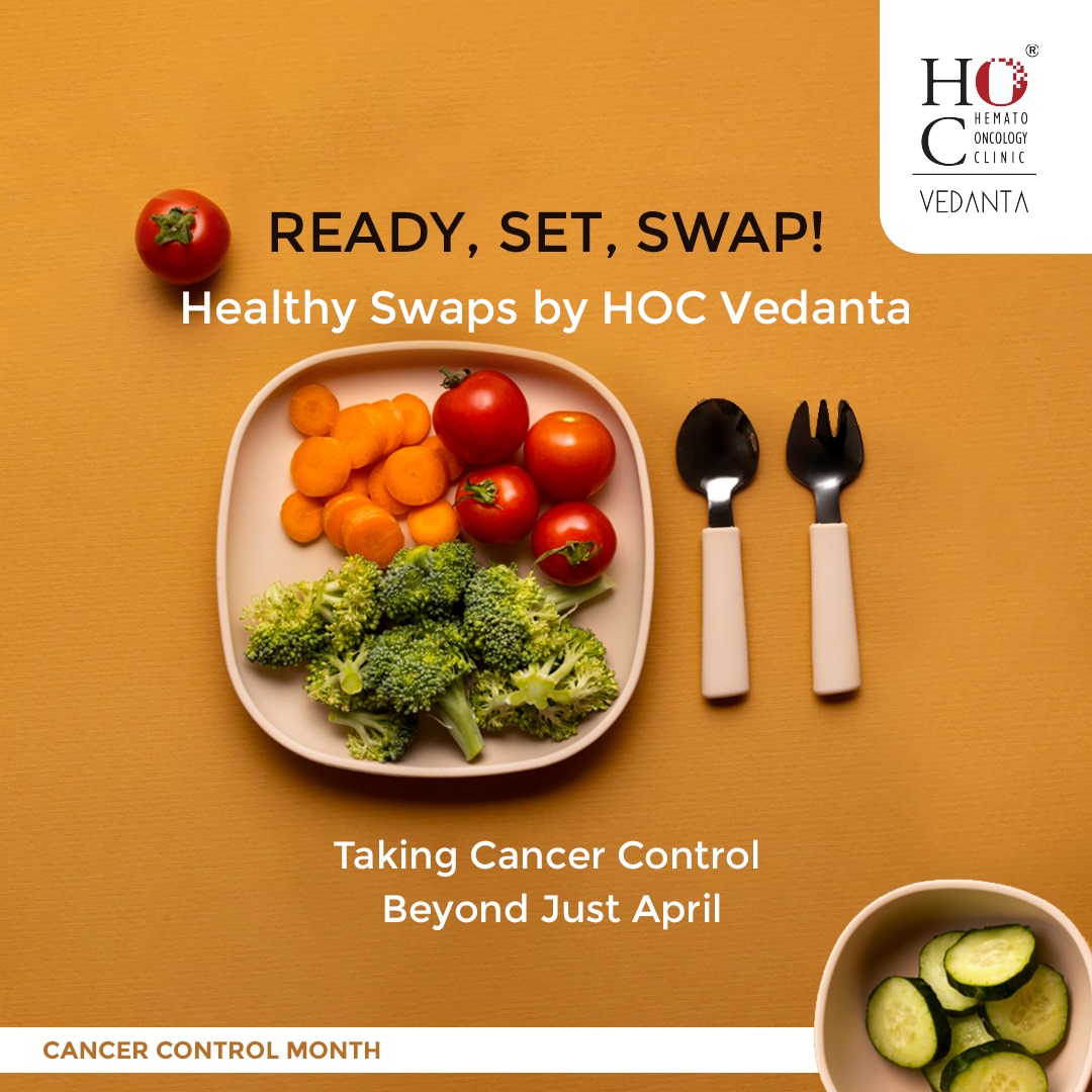Follow along as we unveil a series of smart food choices and alternatives aimed at boosting your health and reducing cancer risk. #HealthySwaps
.
.
.
.
#hocvedanta #hoccancerhospital #hoc #hematooncologyclinic #cancerhospital #cancer #cancercare #cancersupport #happierlifetips