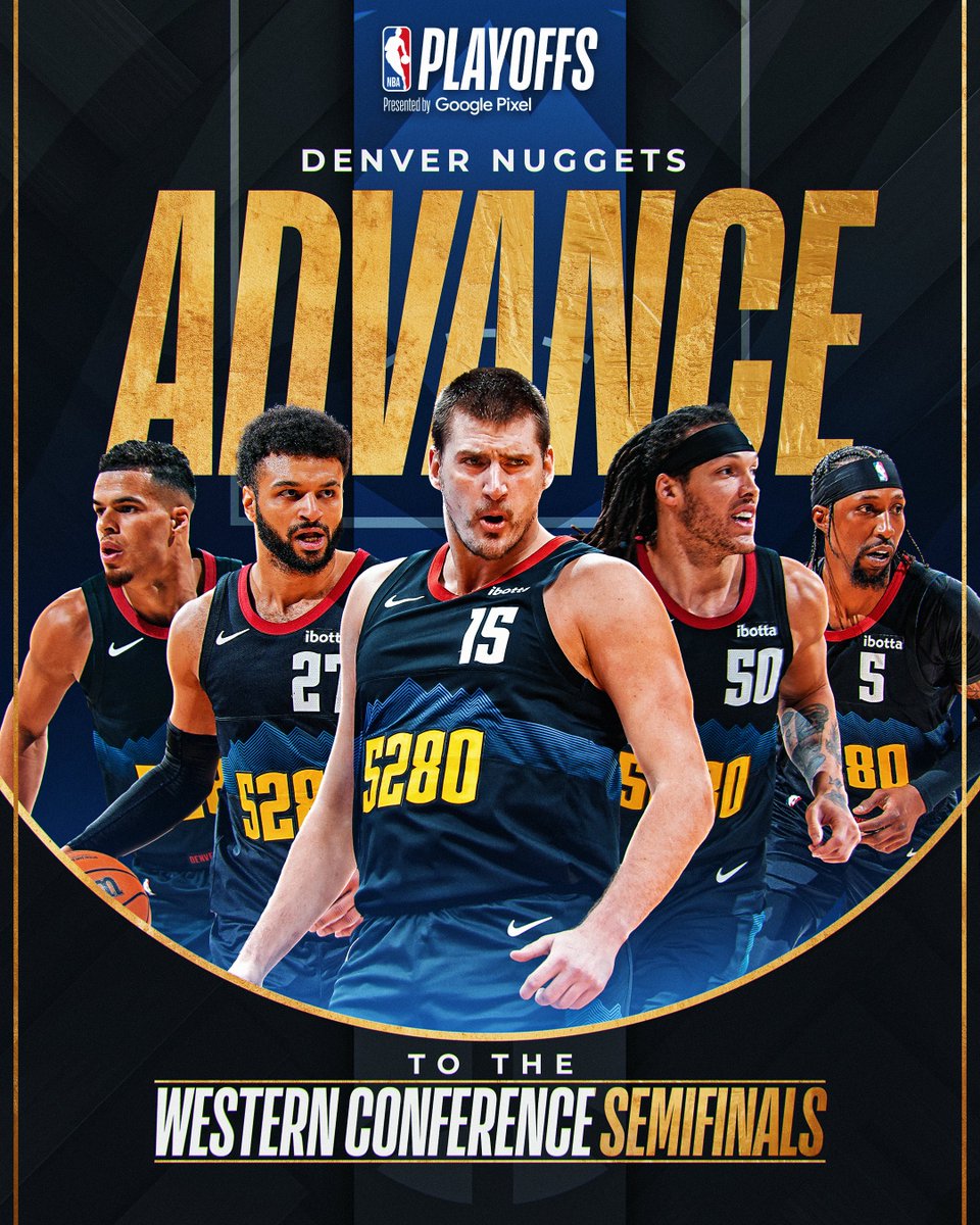 The @nuggets advance to the Western Conference Semifinals!

#NBAPlayoffs presented by Google Pixel