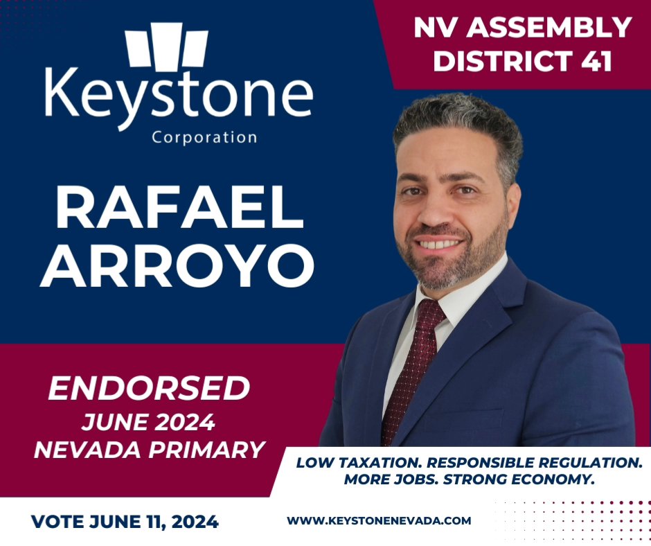 Thank you @KeystoneCorpNV for the endorsement. As a small business owner, I understand how hard it is to deal with unnecessary government regulations. I look forward to working on making Nevada the best place to do business.