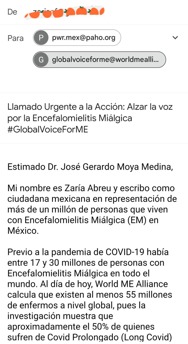 @_diatoma @WorldMEAlliance @WHO @pahowho @lavivianaleyva @LeonardoIsaura @VeronicaAtMo @ssaraviaandre @RaulGranada @lydicar @anagalvezf @dr_acamelo @carol_perelman @lolacometa @sandralopezleon @taliawegman @GinaRivers90 Compartido. También ya envié el mail ♡