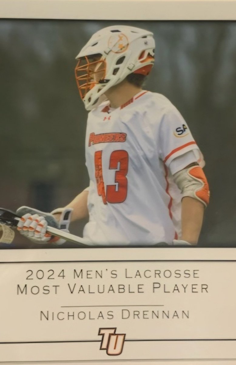 Congrats <a href="/nickdrennan43/">Nick Drennan</a> , 2024 <a href="/TusculumMLAX/">Tusculum Men's Lacrosse</a> MVP. So proud of you!
<a href="/TusculumSports/">Tusculum Pioneers</a> 
<a href="/ELEV8Lax/">ELEV8™️ Lacrosse</a> 
<a href="/JrBShamrocks/">Calgary Shamrocks</a>