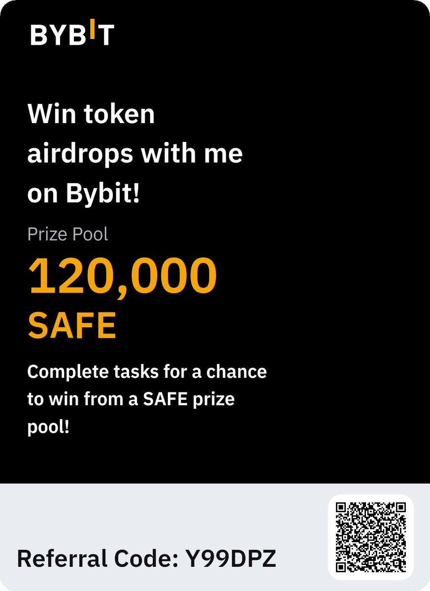 ali57330317's tweet photo. Join me on Bybit and complete tasks on Airdrop Hunt for a chance to win from a 120,000 SAFE prize pool! Click here:https://t.co/pRbsVOk8MQ https://t.co/mHvka0IlAI