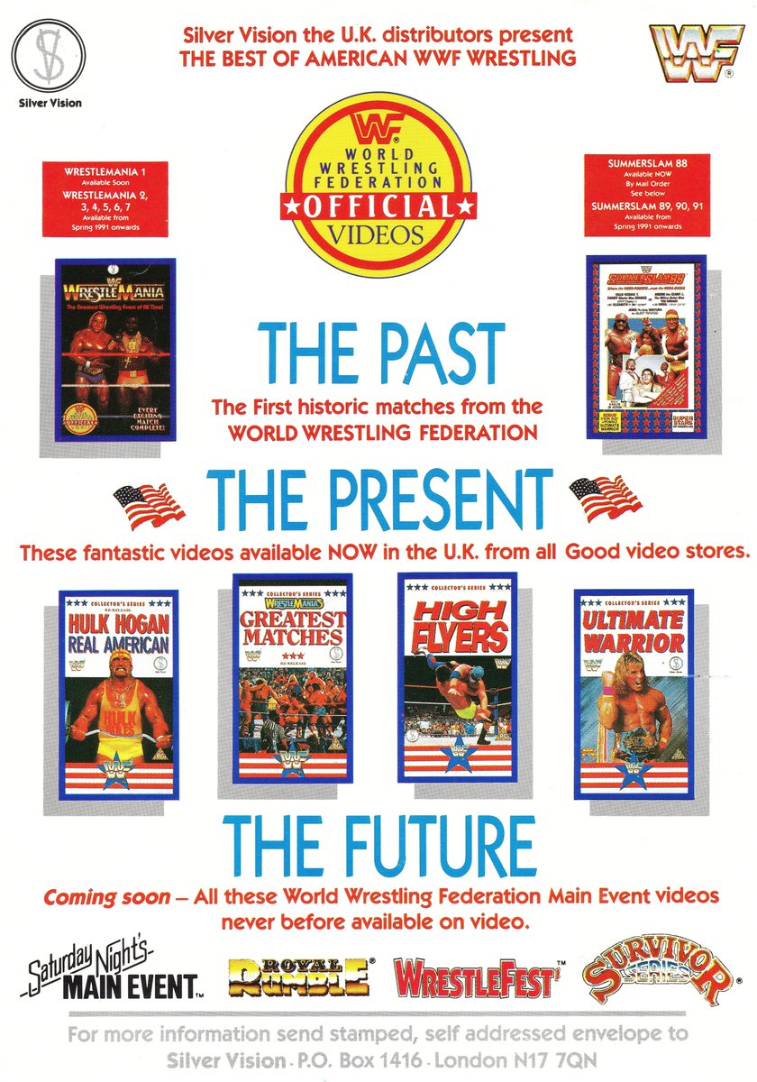 The Past, The Present, The Future. The best of WWF Wrestling on video cassette! 📼 #WWE #WWF #Wrestling #HulkHogan #UltimateWarrior #SummerSlam #WrestleMania