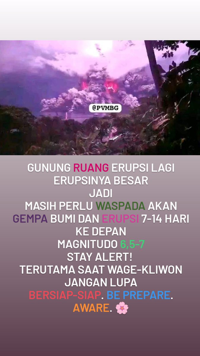 Stay Safe and Sound!!! 
. 
#earthquake #earthquakes #EarthquakePH #gempa #gempabumi #tanah #landslide #landslides #longsor #sinkhole #amblas #heatstroke #jawa #java #bali #lombok #bima #sumba #sulawesi #gunung #ruang #mountain #erupt #nusantara