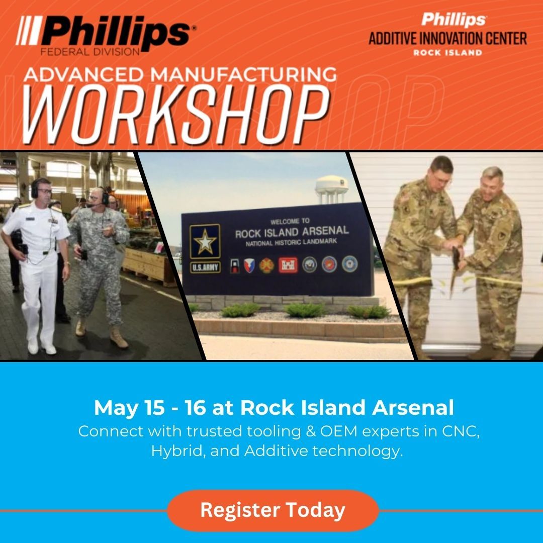 Join AML3D at the Phillips Federal Division Advanced Manufacturing Workshop May 15-16, Phillips Additive Innovation Center, Rock Island Arsenal! Register: lnkd.in/eVpCuiSv #AdvancedManufacturing #AdditiveManufacturing #Innovation