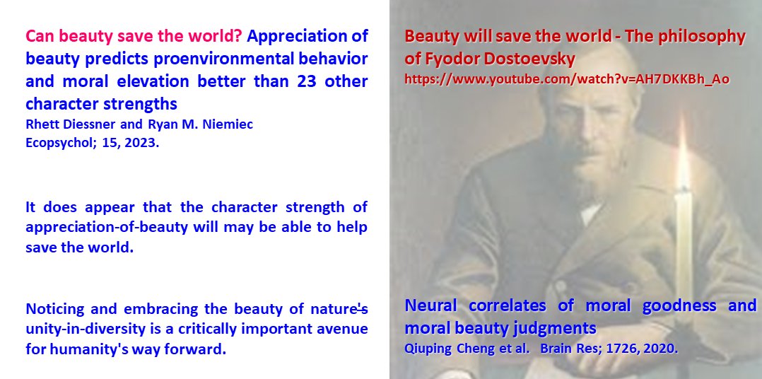 Dostoevesky was basically correct - and beauty is vital to so much of importance
#neuroscience #LiteraturePosts @ML_Philosophy