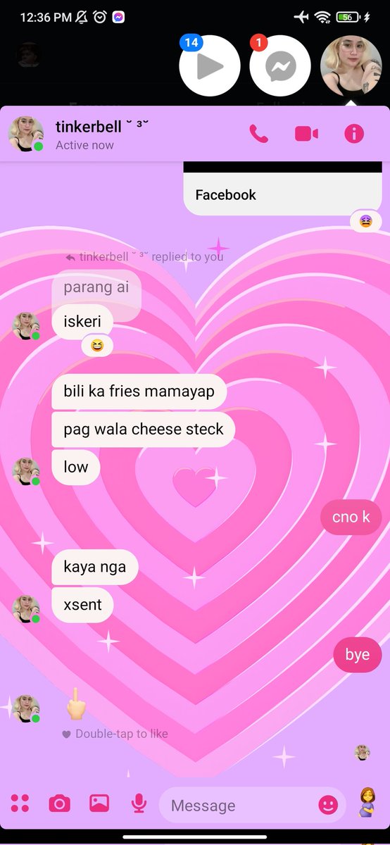 marbennnnnn's tweet photo. how me and my bebe use messenger (nasa iisang bahay lang yan). https://t.co/aVKUw6KeRg