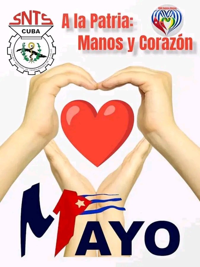 #ALaPatriaManosYCorazón!!!
 ¡Viva el 1ro de Mayo! ¡Viva la fiesta del Proletariado Mundial! #60Aniversario
#CubaConstruye #Cuba #Holguín #HolguínSí @DiazCanelB #EstaEsLaRevolucion