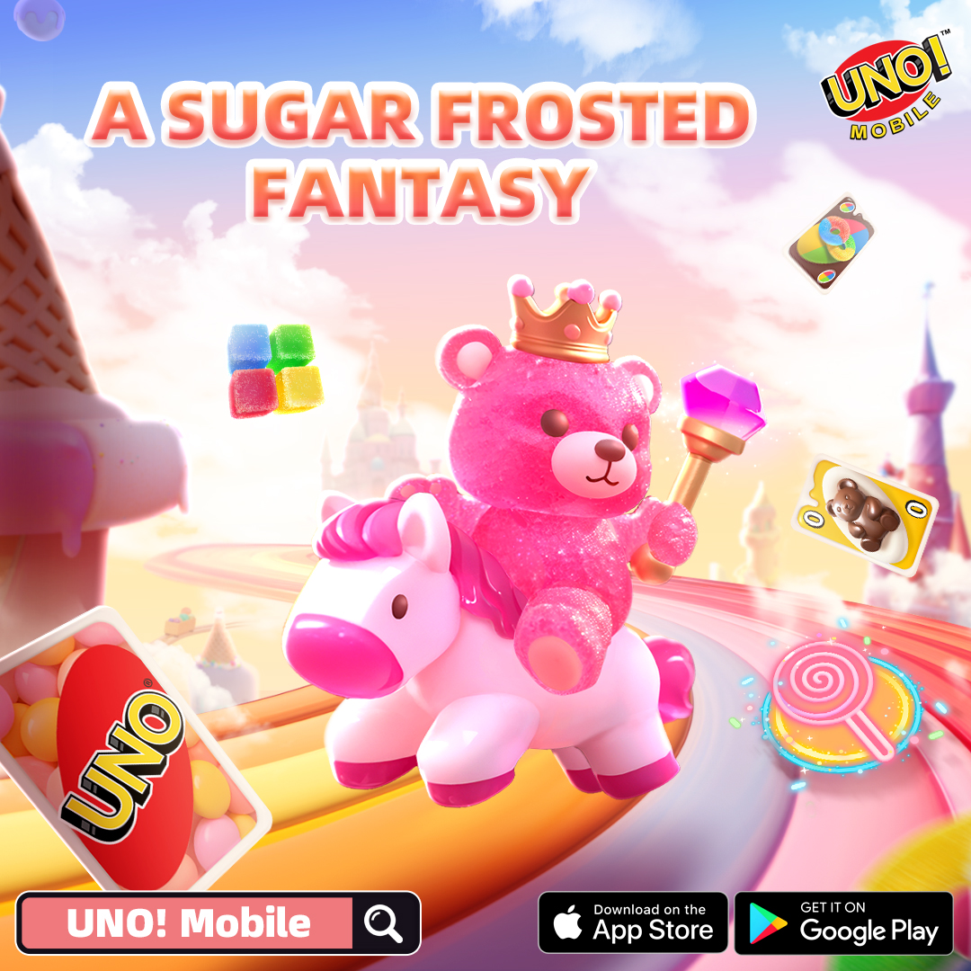 🍭🎉 Introducing the 𝐒𝐮𝐠𝐚𝐫 𝐅𝐫𝐨𝐬𝐭𝐞𝐝 𝐅𝐚𝐧𝐭𝐚𝐬𝐲 𝐒𝐞𝐚𝐬𝐨𝐧 𝐏𝐚𝐬𝐬 in UNO! Mobile! 🍭 What is your favorite candy? 👉 𝐏𝐥𝐚𝐲 𝐍𝐨𝐰: bit.ly/UNOMobileTWGlo… 🪙 𝐂𝐨𝐥𝐥𝐞𝐜𝐭 𝐲𝐨𝐮𝐫 𝐝𝐚𝐢𝐥𝐲 𝐅𝐑𝐄𝐄 𝐂𝐨𝐢𝐧𝐬: store.mattel163.com/uno?s=twitter