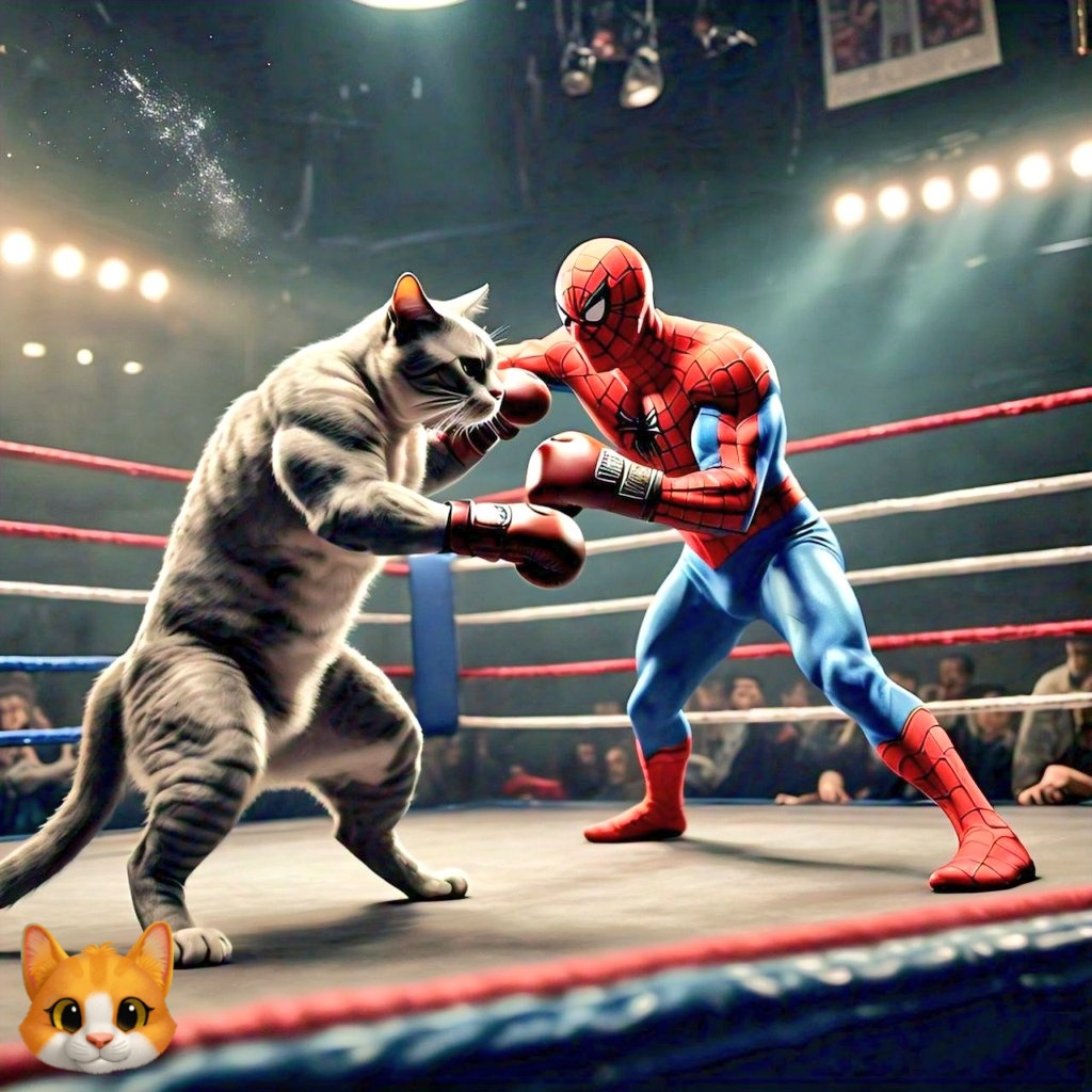 Cat vs spiderman #catfight #SpiderMan3 #CatLove