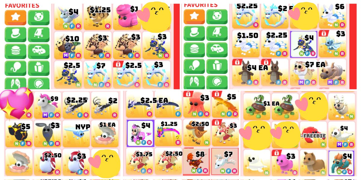 Selling these ADOPT ME PETS for PAYPAL(FnF) ONLY! (NGF!) 

 *can lower & comes with freebies if bulk buy*
*Locked: post-teen/fg*

DM ME!
NOT GOING FIRST (PROOFS PINNED)(read bio!!) #adoptmetrades #adoptmetrading #amtrading #royalehightrades #royalehightrade #royalehightrading