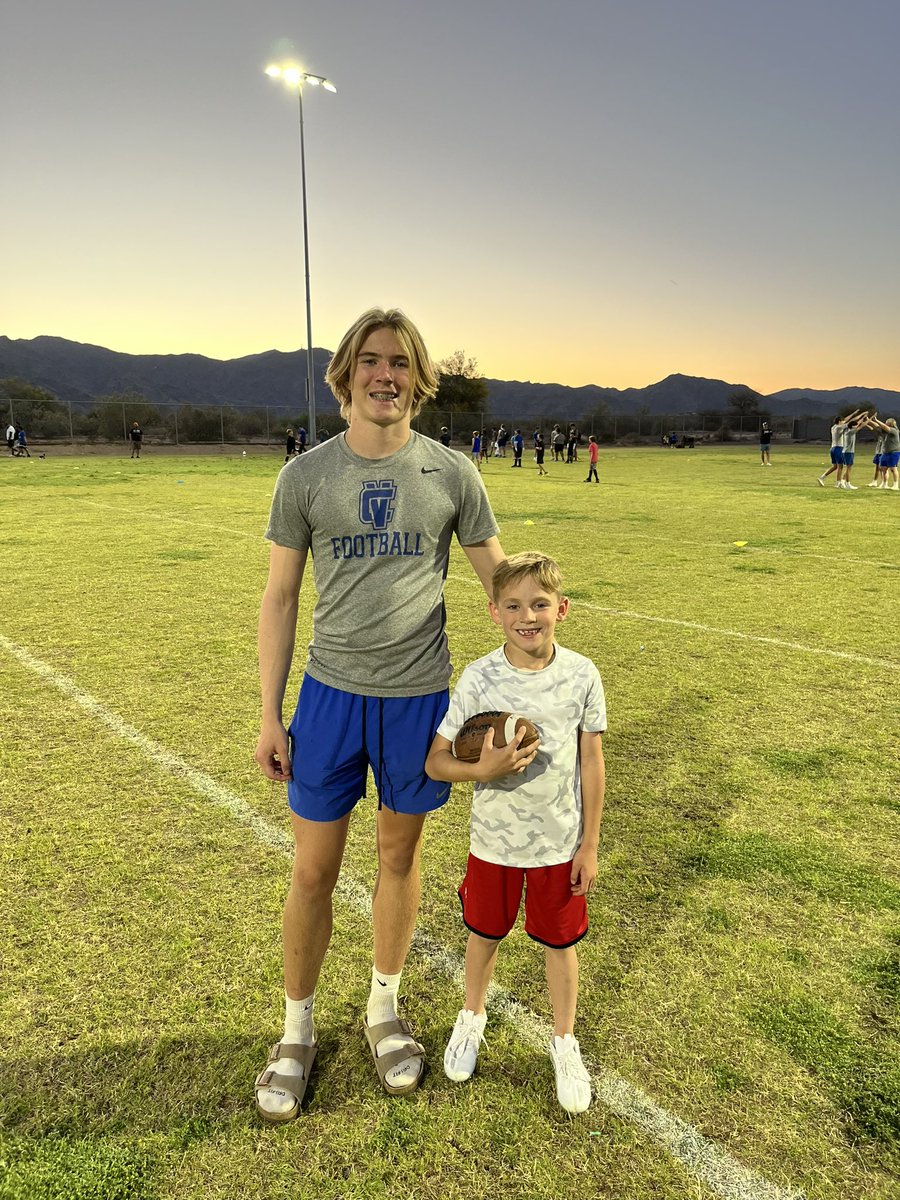 Following our CV spring practice, I had the opportunity to coach my little cousin Brycen at Camp Jaguar! @CVjagsfootball @RAMcCarthy16 @CoachGehrts @CoachHull_ @_thechampishere