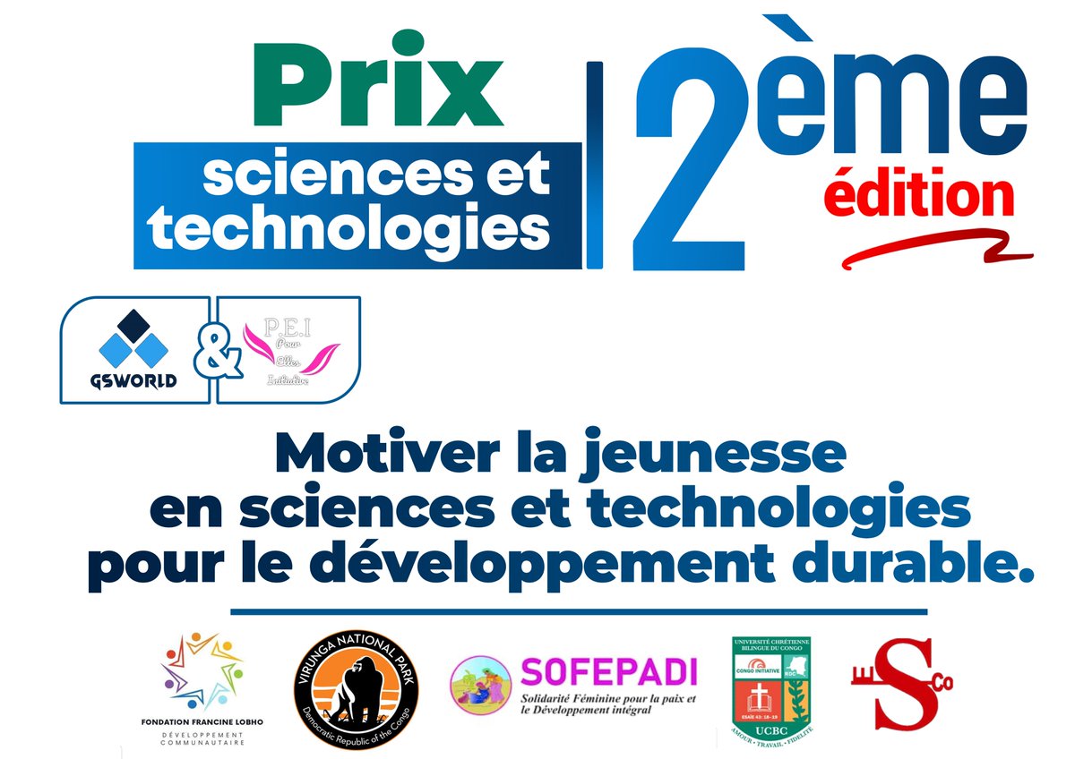 Nous remercions tous les partenaires de la @ScienceRDC dans la ville de Beni (@sofepadi @gorillacd @congoinitiative @escokivu @Francin54348650), ainsi que tous les intervenants dans les exposés, panel et concours du prix sciences et technologies deuxième édition.