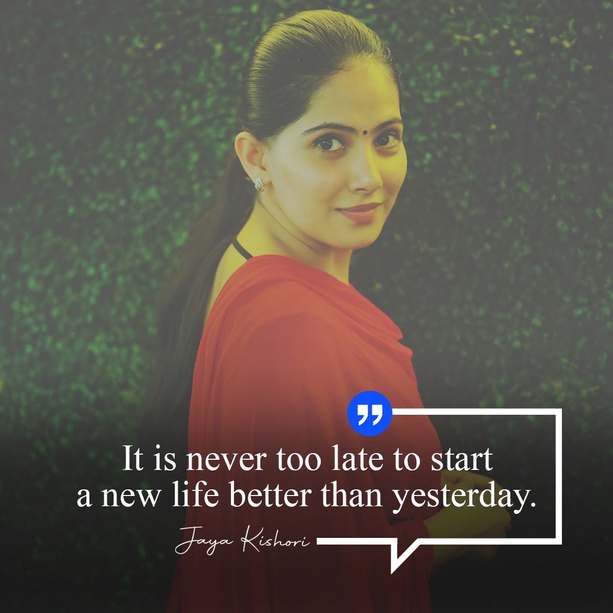 It is never too late to start a new life better than yesterday 😊

#jayakishori #jayakishorimotivation #motivationalquotes #harekrishna