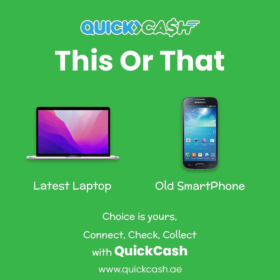 In life, you often have to make choices that are best for you. Simplify things by selling or trading your current phone at Quick Cash to get the latest laptop.

#quickcash #platform #makechoices #simplify #sell #trade #phone #latest #laptop #welcome #newproducts #connect #check